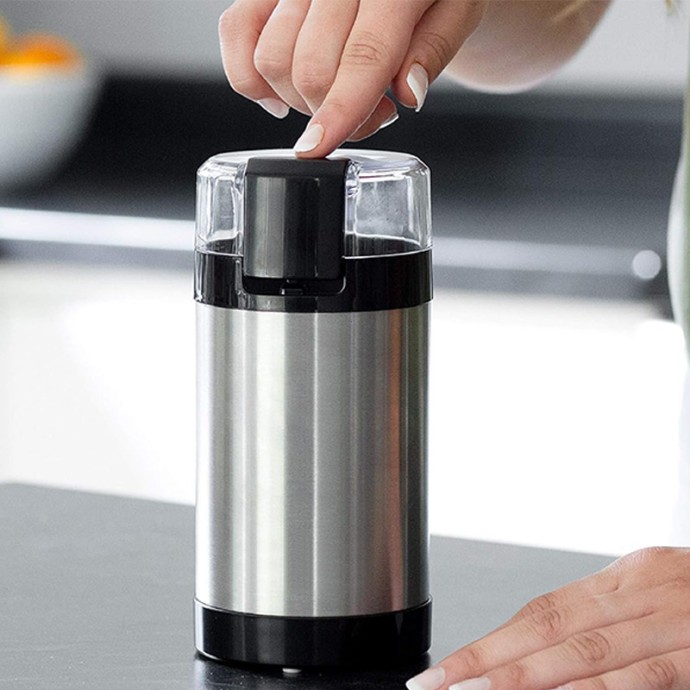 One-touch multi-function electric coffee and spice grinder