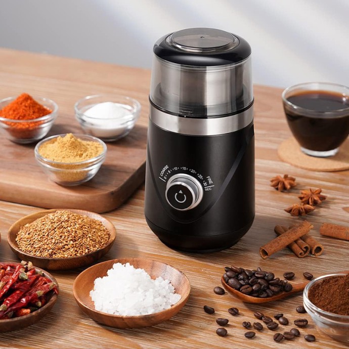 Ultra-quiet multi-function coffee and spice grinder