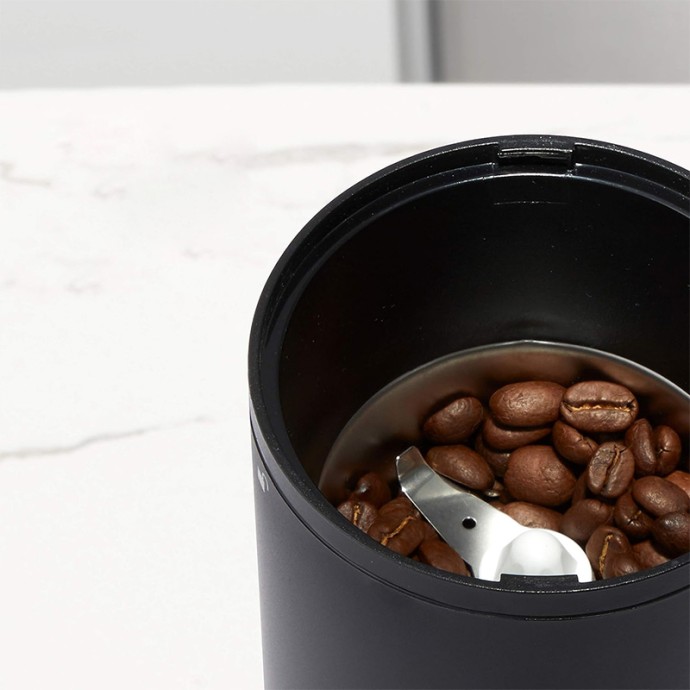 Black electric coffee grinder