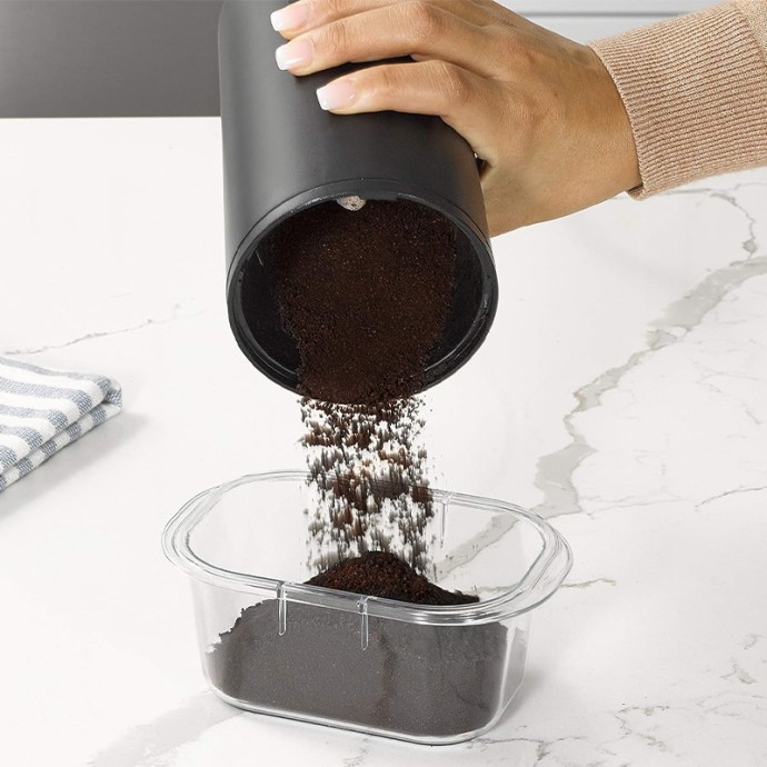 Black electric coffee grinder
