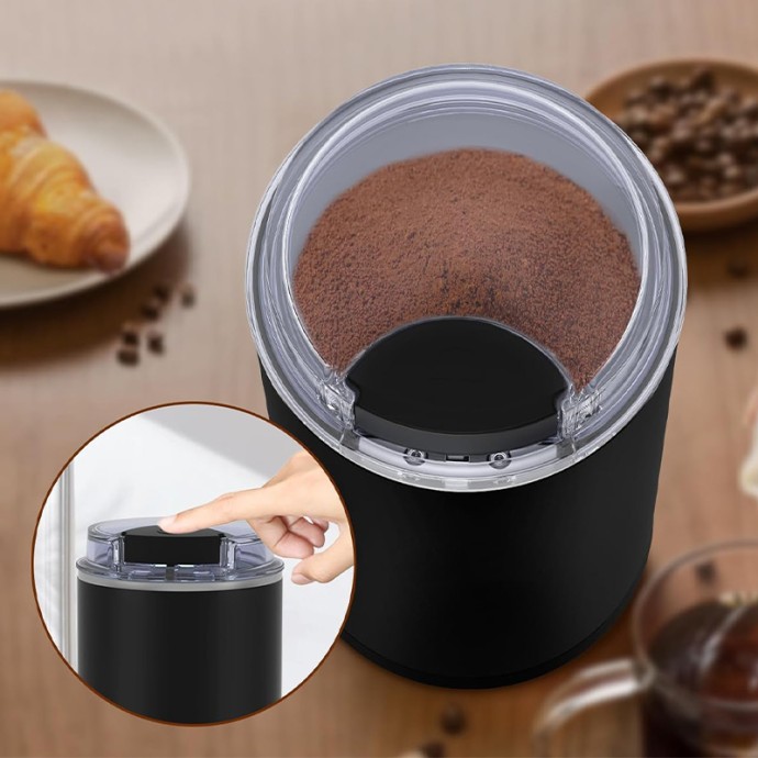 Black multifunctional electric coffee grinder