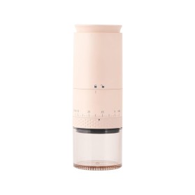 Off-white portable electric coffee grinder