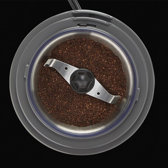 Black silent electric coffee grinder
