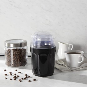 Black silent electric coffee grinder