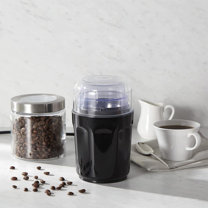 Black silent electric coffee grinder