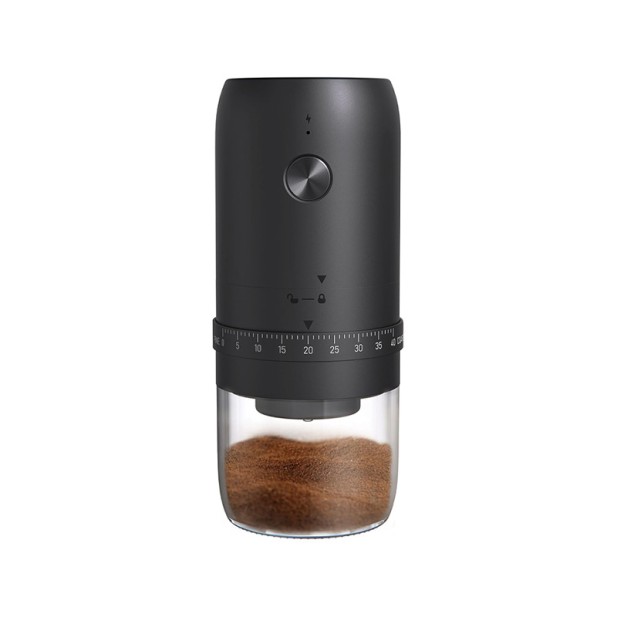 Portable battery-powered coffee grinder
