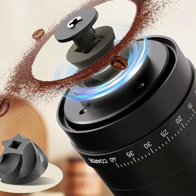 Portable battery-powered coffee grinder