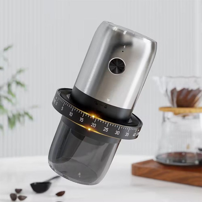 USB Rechargeable Flat Wheel Adjustable Coffee Grinder