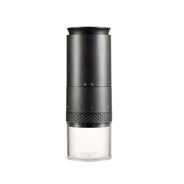 Modern cylindrical USB rechargeable coffee grinder