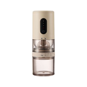 Touch-controlled portable conical coffee grinder