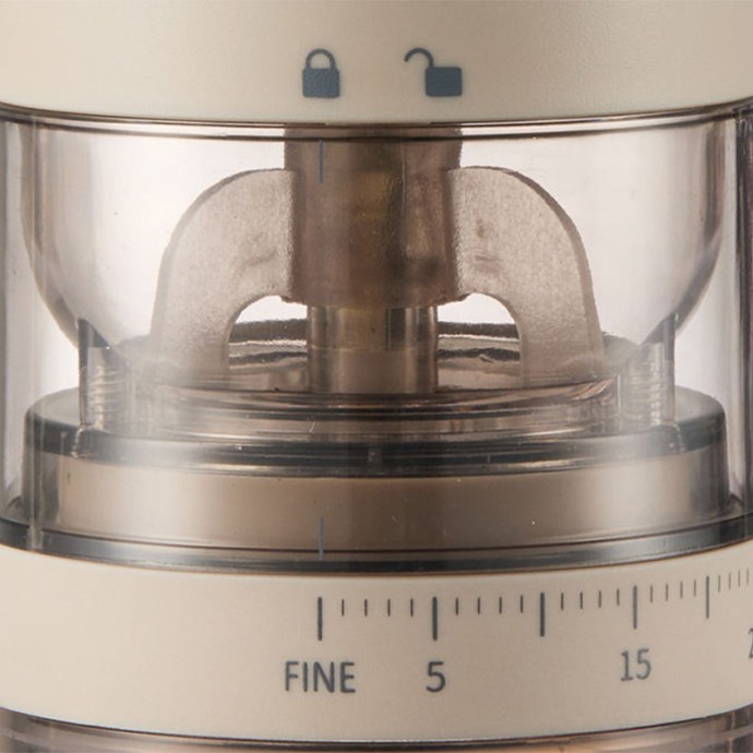 Touch-controlled portable conical coffee grinder