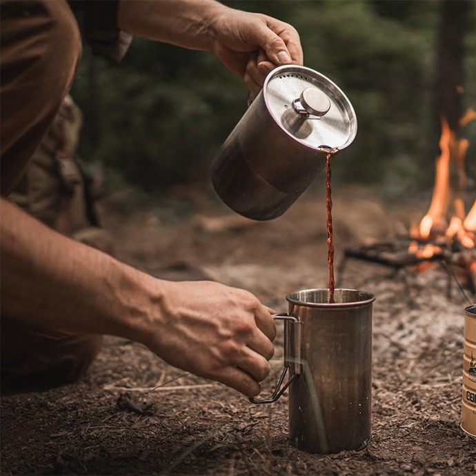 Stainless Steel French Press for School and Camping