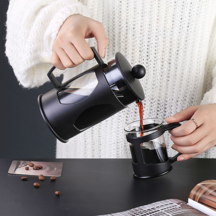 Borosilicate glass French press coffee maker
