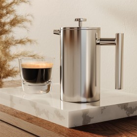 Double-wall insulated French press coffee maker