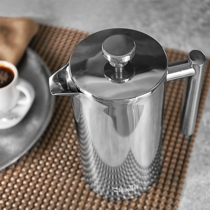 Double-wall insulated French press coffee maker