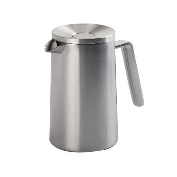 Silver Portable French Press Coffee Maker