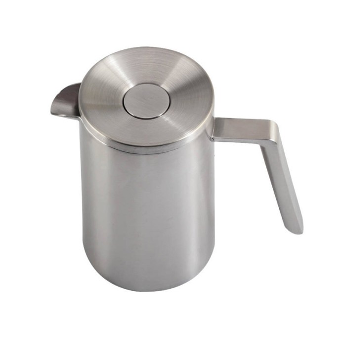 Silver Portable French Press Coffee Maker