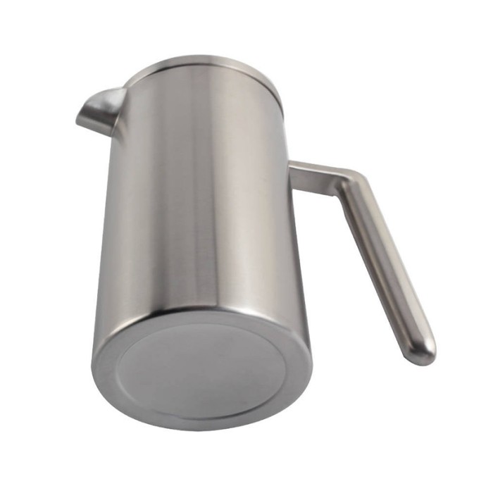Silver Portable French Press Coffee Maker