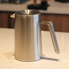 Silver Portable French Press Coffee Maker