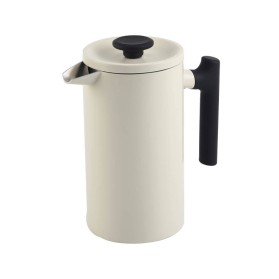 White Double-Wall Insulated French Press Coffee Maker