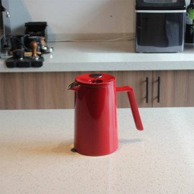 Red heat-resistant stainless steel press coffee machine