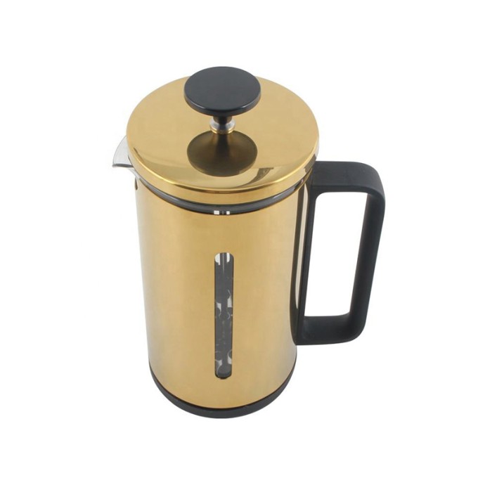 Heat-resistant thick borosilicate French press coffee maker