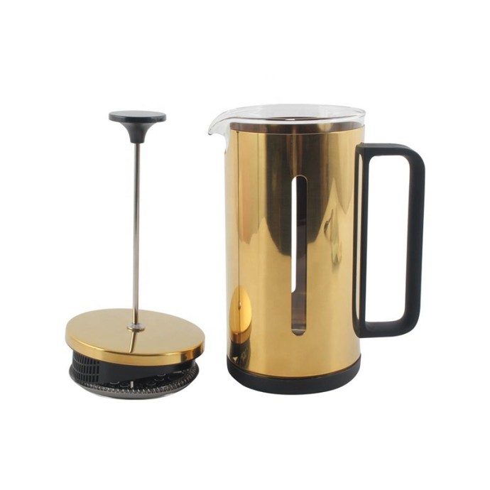 Heat-resistant thick borosilicate French press coffee maker
