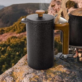 Solid wood handle heat-insulated filter coffee maker