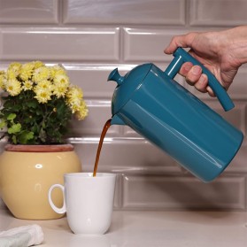 Double-layer stainless steel French press coffee maker