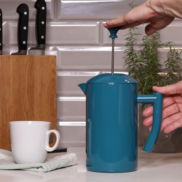 Double-layer stainless steel French press coffee maker