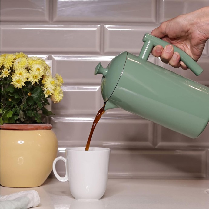 Double-layer stainless steel French press coffee maker