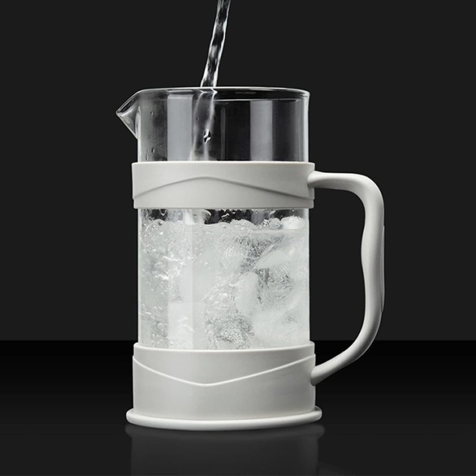 White Mini French Press Coffee Teapot