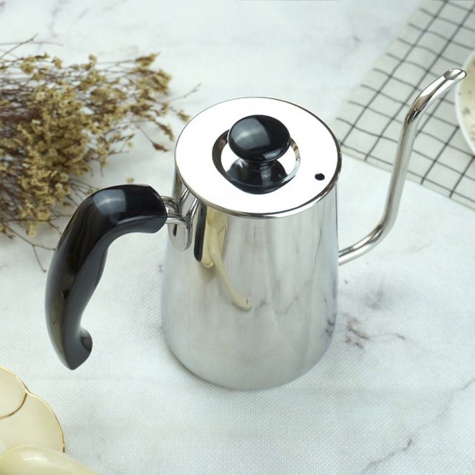 Long narrow spout gooseneck coffee kettle