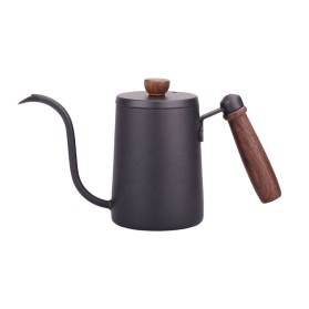 Black Vintage Travel Gooseneck Coffee Maker