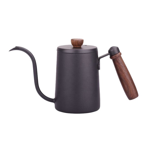 Black Vintage Travel Gooseneck Coffee Maker