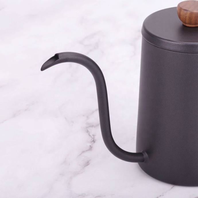 Black Vintage Travel Gooseneck Coffee Maker