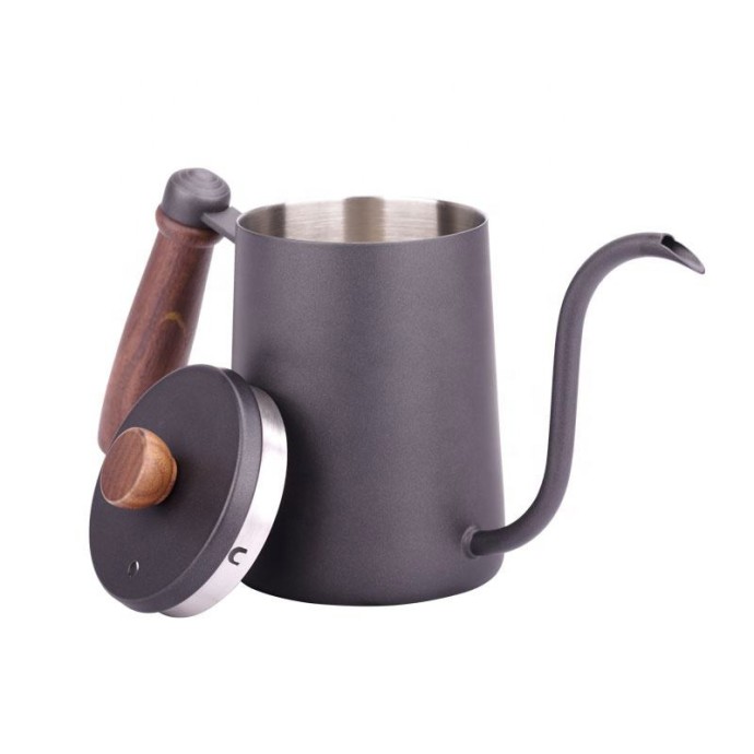 Black Vintage Travel Gooseneck Coffee Maker