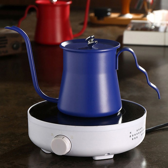 Portable gooseneck hand drip coffee kettle