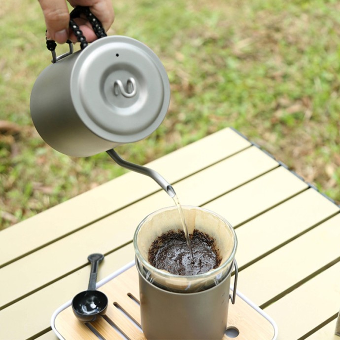Handmade Titanium Gooseneck Coffee Kettle
