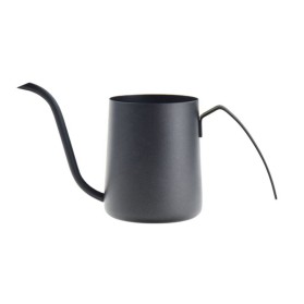 Compact household coffee pot with a long spout