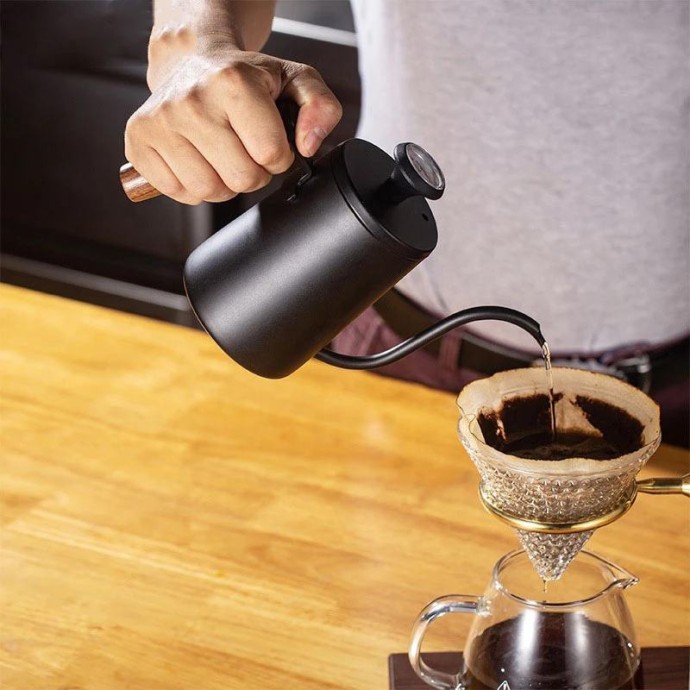 High-quality metal material stainless steel gooseneck coffee pot