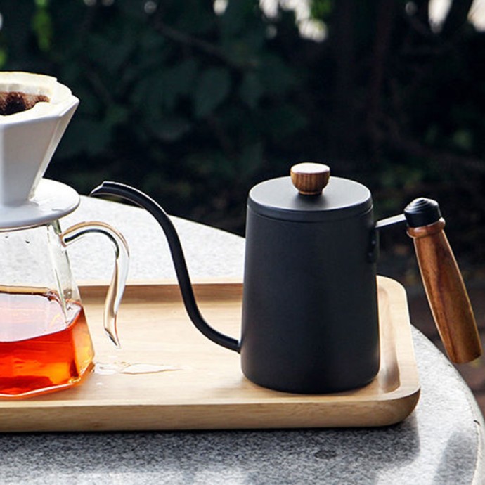 High-quality metal material stainless steel gooseneck coffee pot