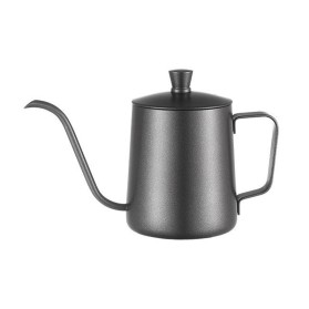 Black gooseneck stainless steel coffee kettle