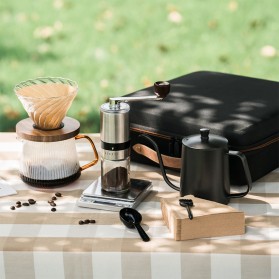 Black gooseneck stainless steel coffee kettle