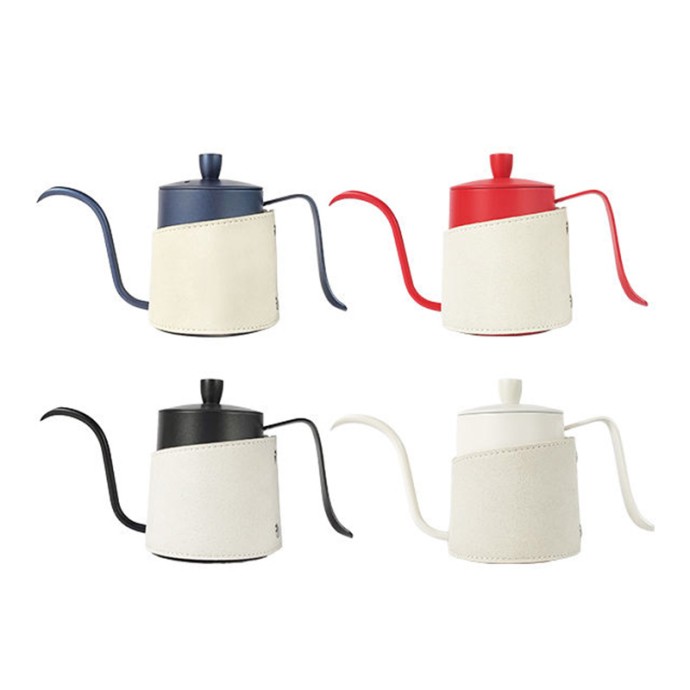 Coffee maker with leather sheath