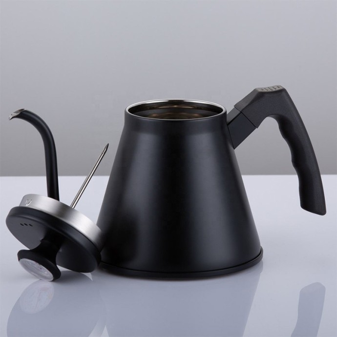 Wooden handle hand-poured coffee pot
