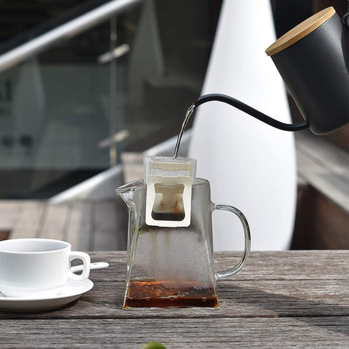 Stainless Steel Travel Coffee Maker with Lid