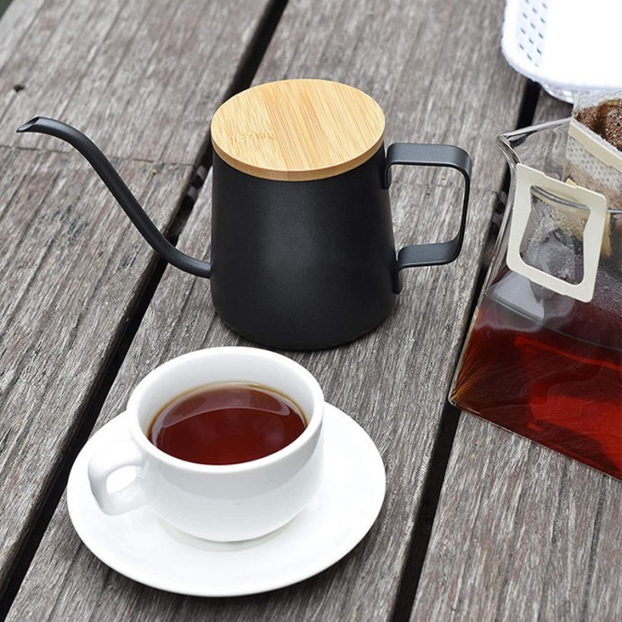 Stainless Steel Travel Coffee Maker with Lid