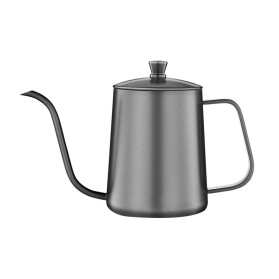 Black stainless steel gooseneck hand brewed coffee