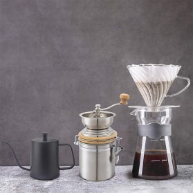 Black stainless steel gooseneck hand brewed coffee